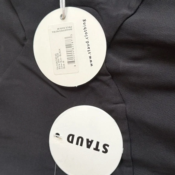 STAUD Black Cut-Out Semi Sheer Long Sleeve Paneled Maxi Dress - Picture 8 of 8